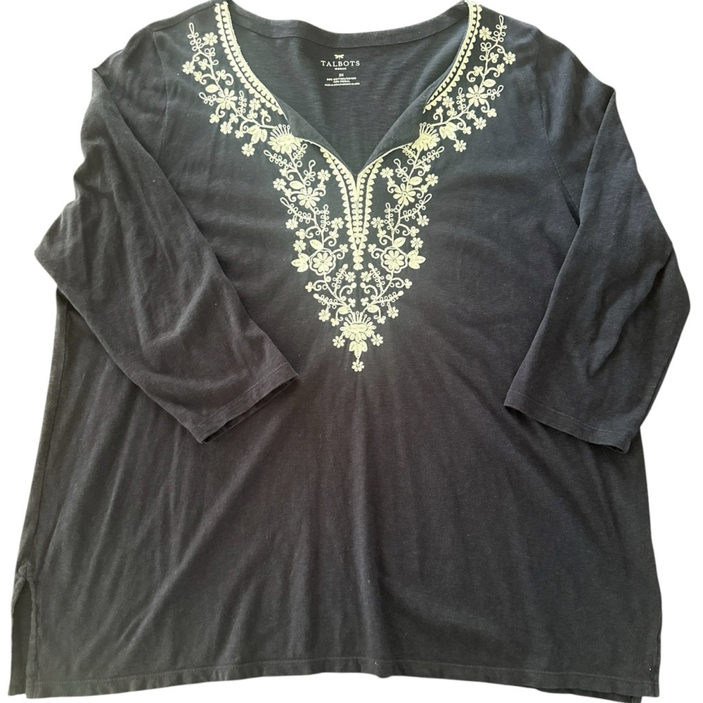 Talbots Navy Tunic 2x